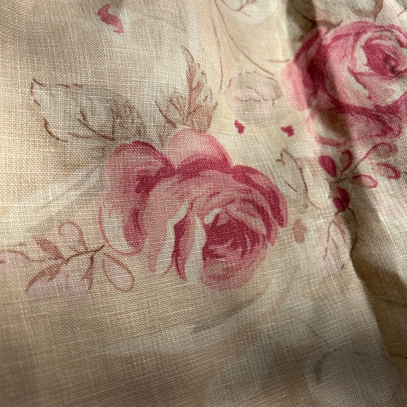 Vintage Lauren Ralph Lauren 100% Linen Floral Button Down A Line Skirt. 90’s. - Picture 13 of 14